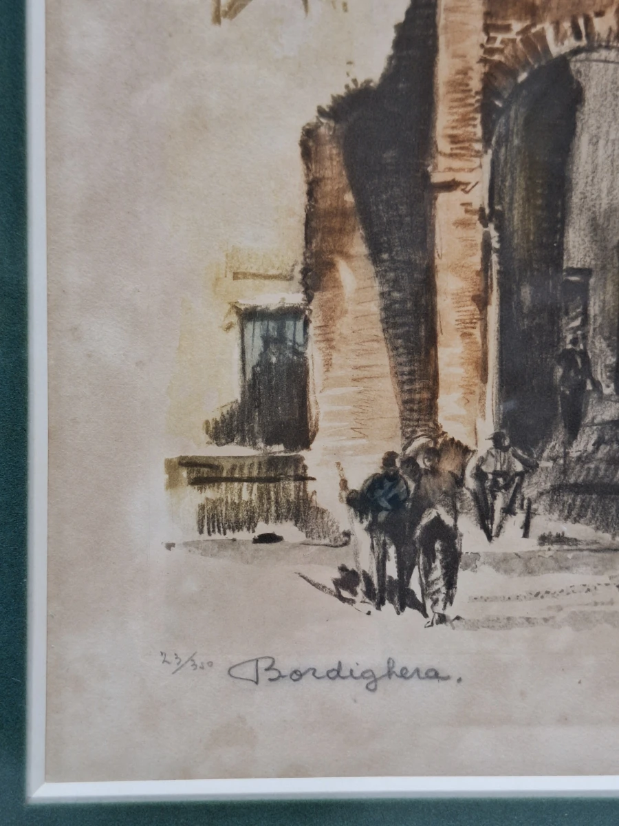 Roger Hebbelinck - Originele kleurenets "Bordighera" - gelimiteerde oplage (23/350) - foto 10
