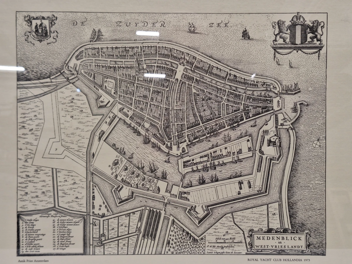 Klassieke stadsplattegrond van Medemblik - facsimile druk uit 1973 door royal yacht club hollandia - foto 3