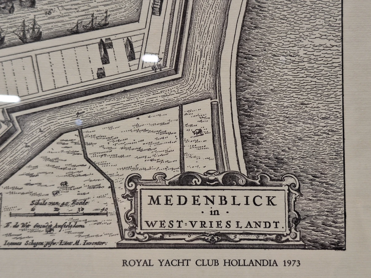 Klassieke stadsplattegrond van Medemblik - facsimile druk uit 1973 door royal yacht club hollandia - foto 4