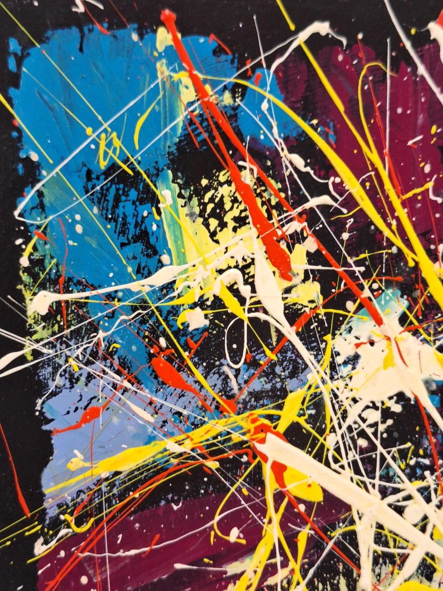 Origineel abstract schilderij "The Jolly Joker" door B. Masson - foto 6