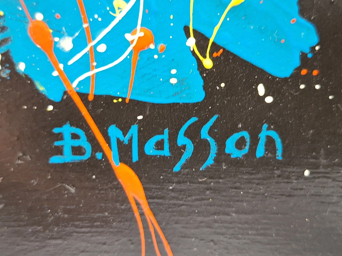 Origineel abstract schilderij "The Jolly Joker" door B. Masson - foto 8