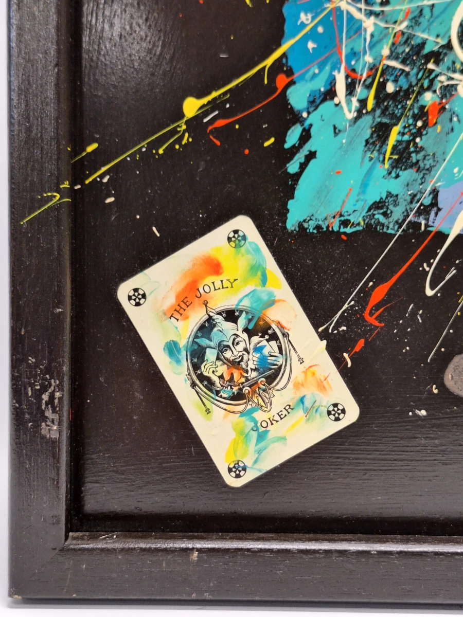 Origineel abstract schilderij "The Jolly Joker" door B. Masson - foto 4