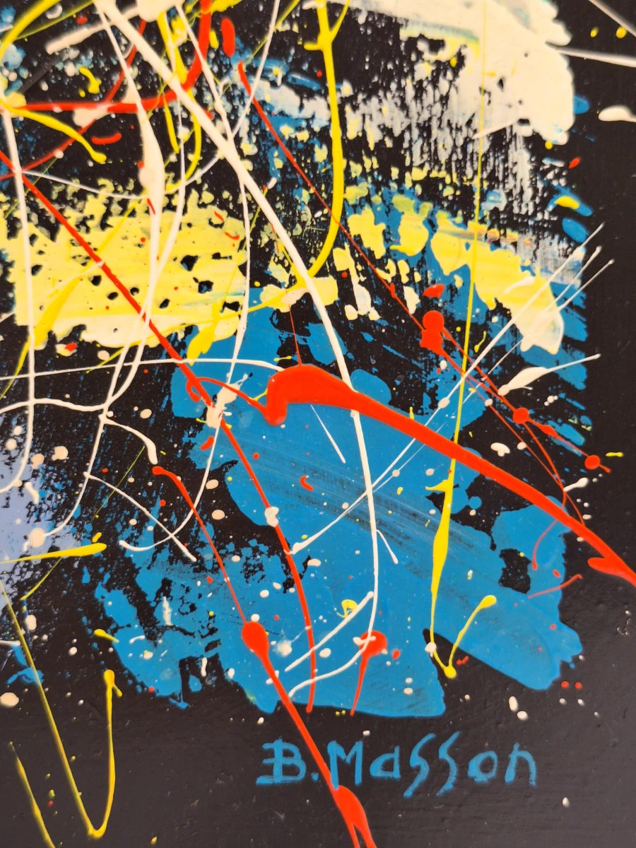 Origineel abstract schilderij "The Jolly Joker" door B. Masson - foto 7