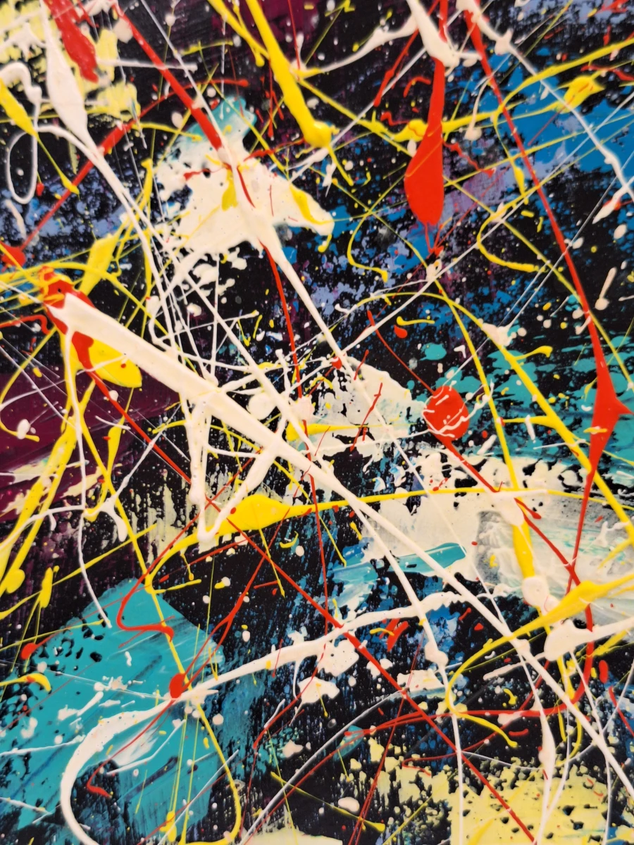 Origineel abstract schilderij "The Jolly Joker" door B. Masson - foto 3