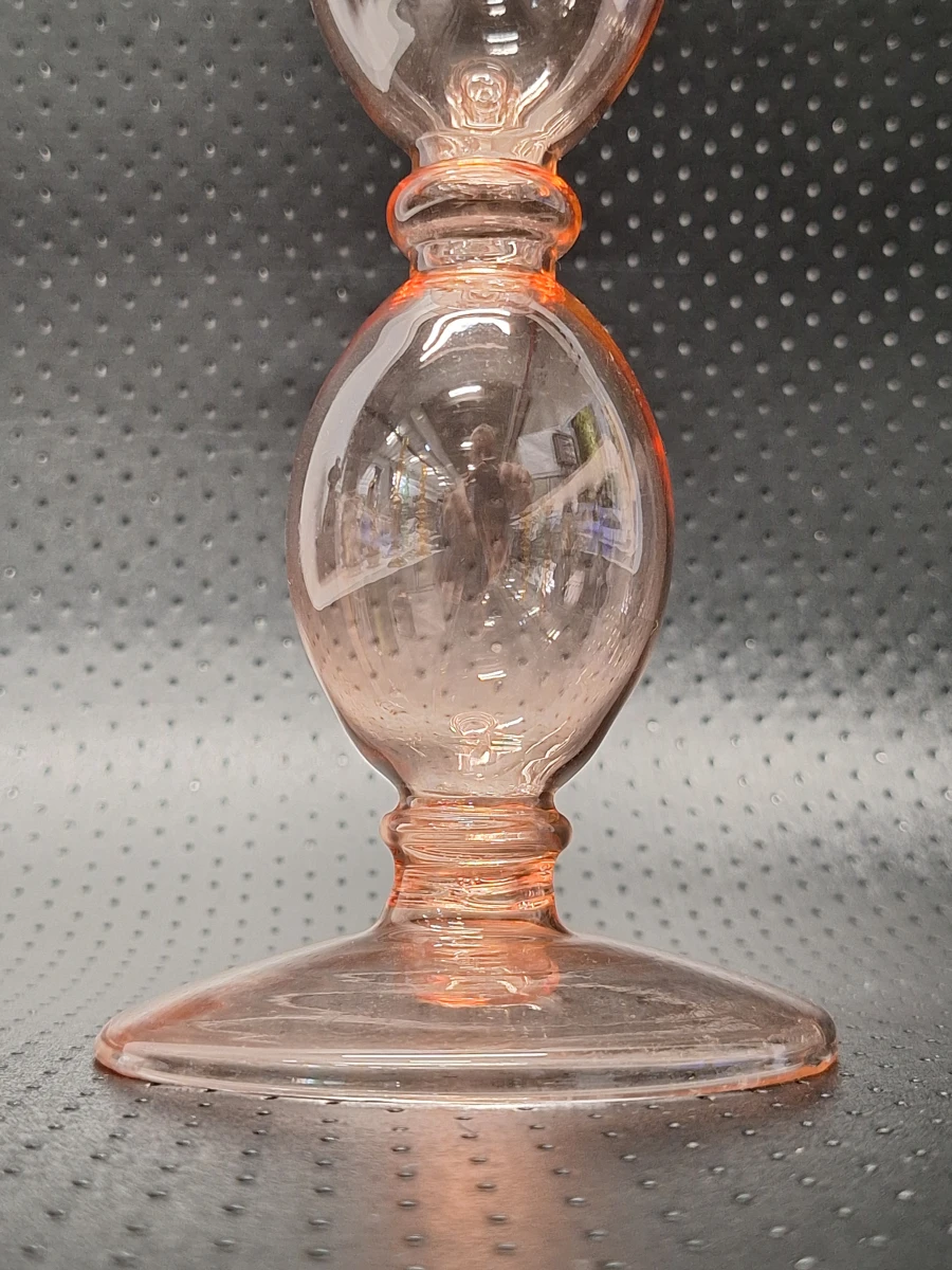 Set van 4 kleurrijke glazen kandelaars in retrostijl - foto 13