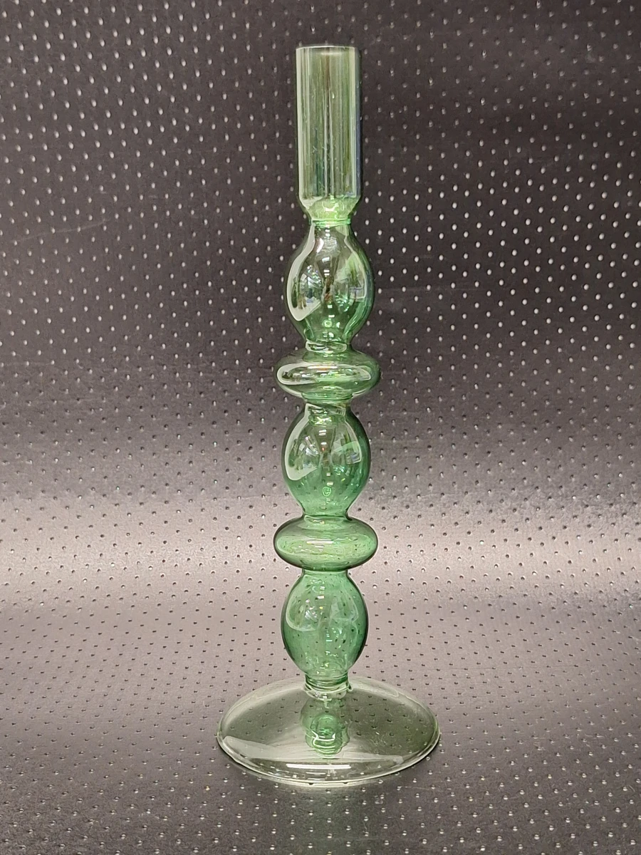 Set van 4 kleurrijke glazen kandelaars in retrostijl - foto 2