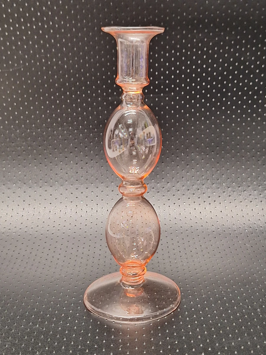 Set van 4 kleurrijke glazen kandelaars in retrostijl - foto 11