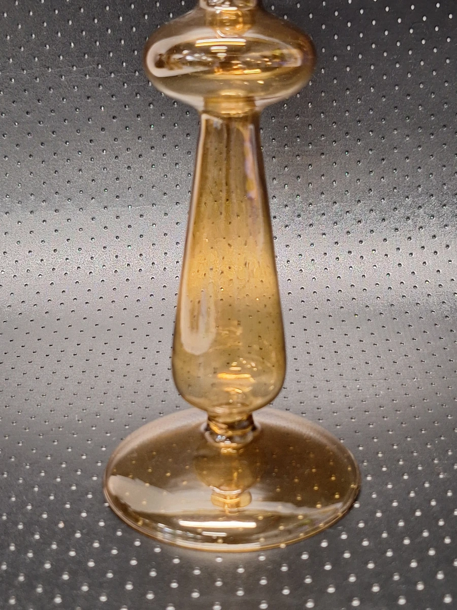 Set van 4 kleurrijke glazen kandelaars in retrostijl - foto 6