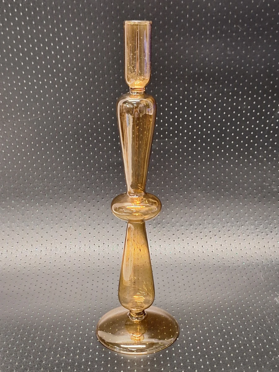 Set van 4 kleurrijke glazen kandelaars in retrostijl - foto 5