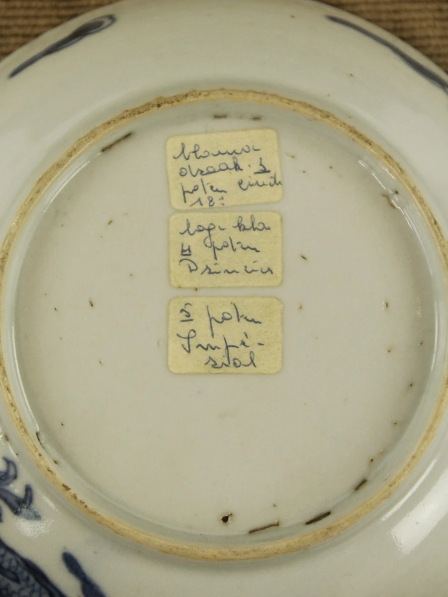2-delig blauw-wit porseleinen set – schaal en kommetje - foto 6