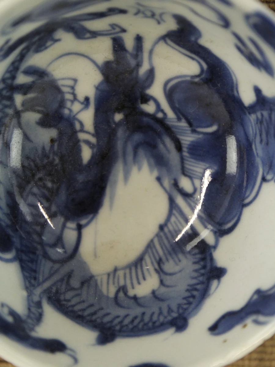 2-delig blauw-wit porseleinen set – schaal en kommetje - foto 8