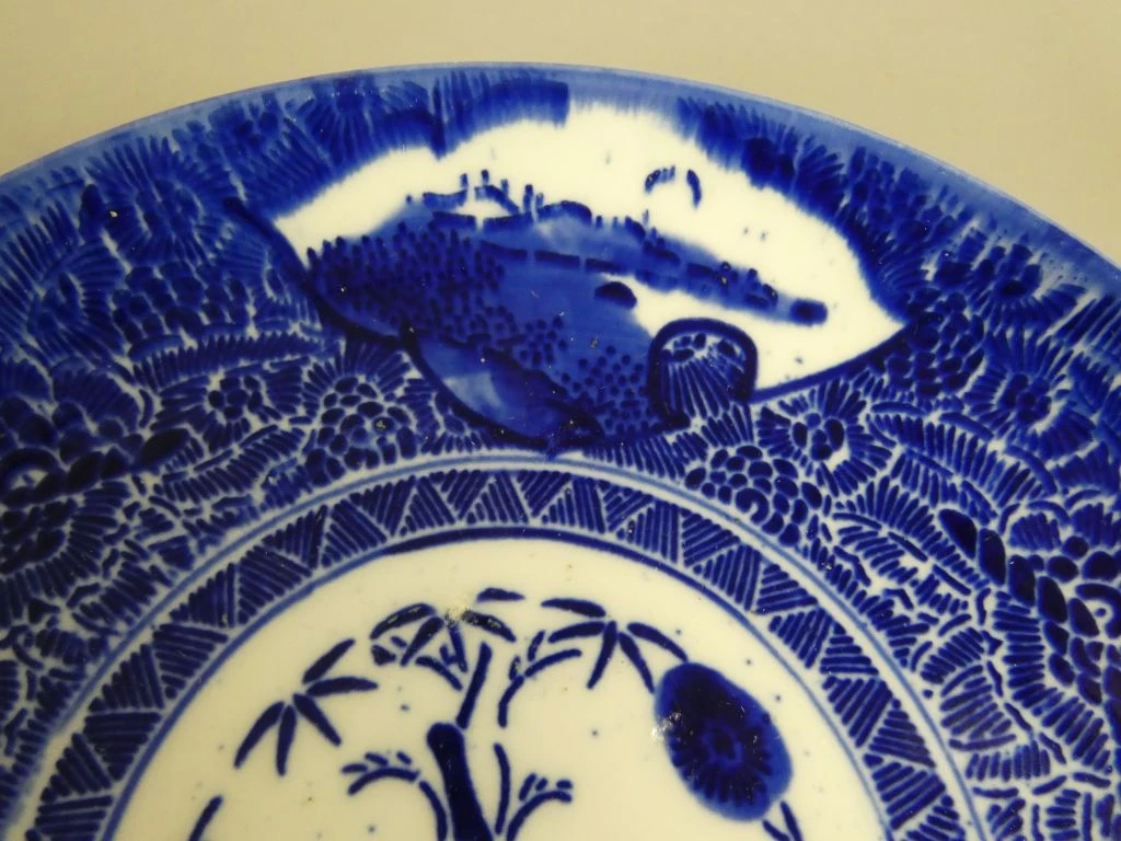 Japans blauw-witte porseleinen bord - foto 9
