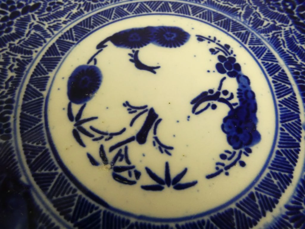 Japans blauw-witte porseleinen bord - foto 7