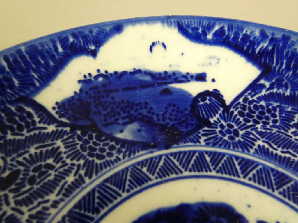 Japans blauw-witte porseleinen bord - foto 6