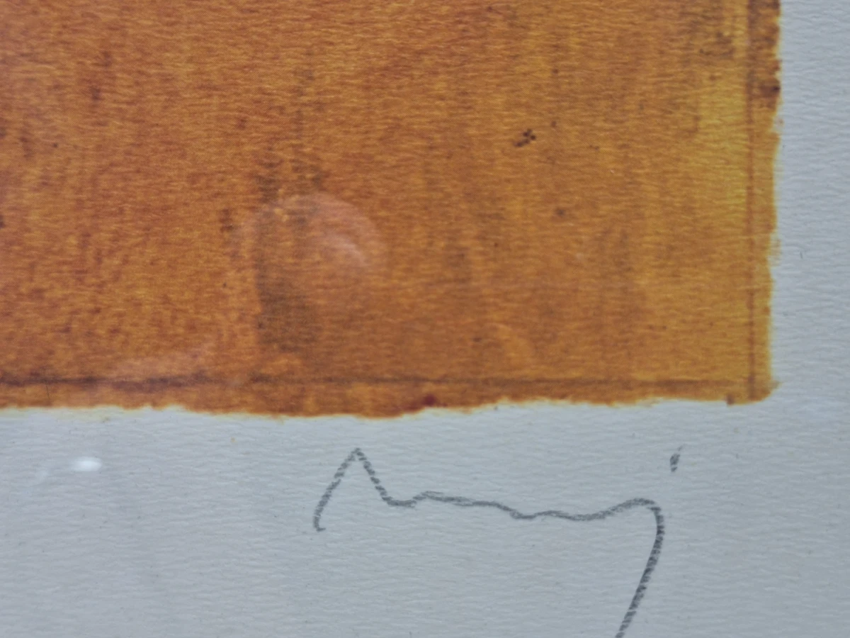 Gelimiteerde kunstzeefdruk / lithografie - figuur met schaduwen (nummer 27/50, E.A.) - foto 6