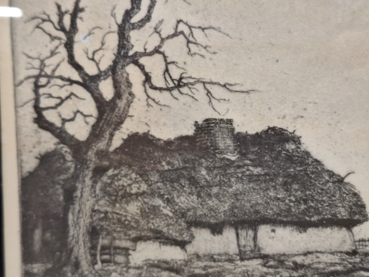Originele ets 'Kempische Hoeve' - Dirk Baksteen - 1952 - foto 4