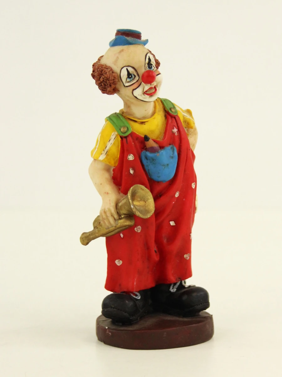 4 decoratieve clownbeeldjes – diverse uitvoeringen – handbeschilderd - foto 3