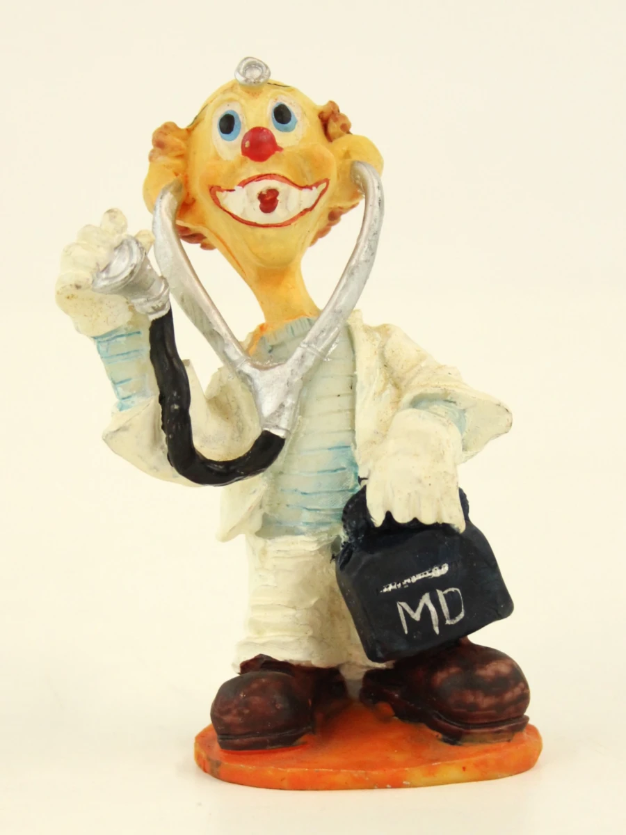 4 decoratieve clownbeeldjes – diverse uitvoeringen – handbeschilderd - foto 6
