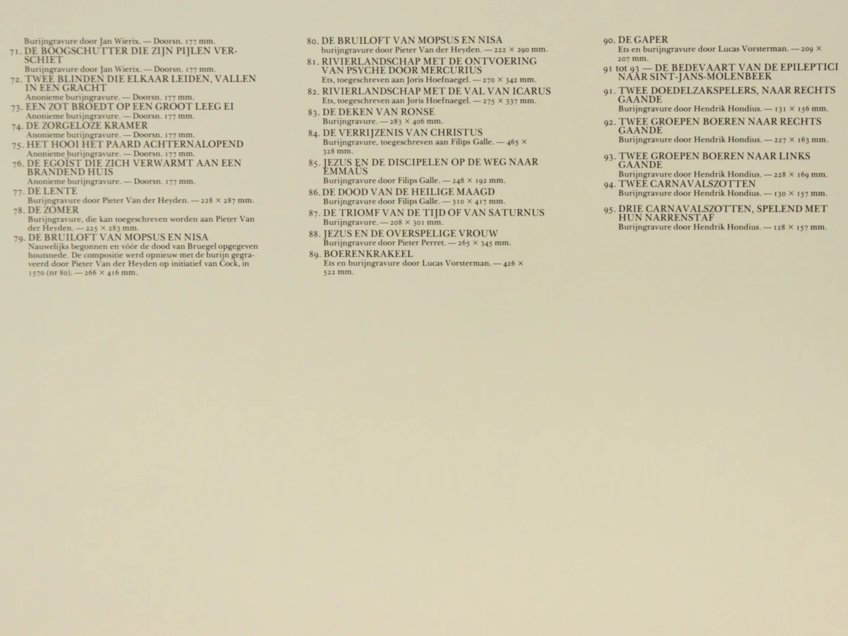 Pieter Bruegel de Oude – De prenten – Mercatorfonds, 1976 - foto 9