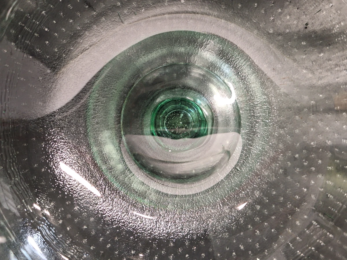 Fruitschaal van groen Spaans glas op voet - Vidrios San Miguel - foto 7
