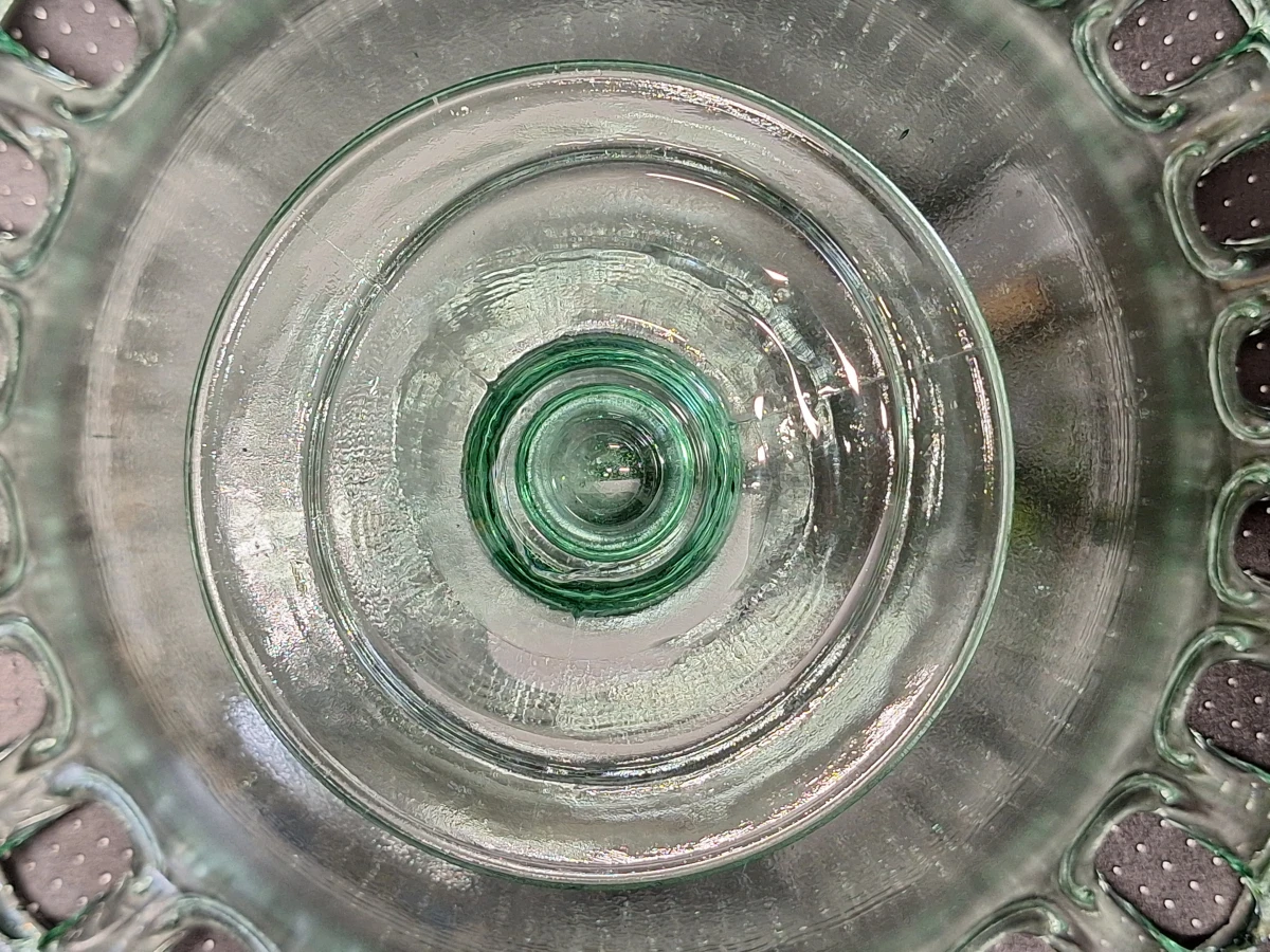 Fruitschaal van groen Spaans glas op voet - Vidrios San Miguel - foto 10