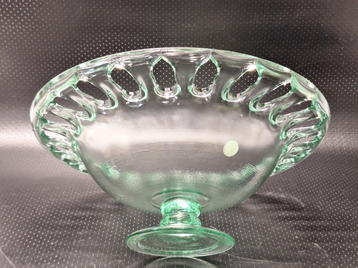 Fruitschaal van groen Spaans glas op voet - Vidrios San Miguel - foto 11