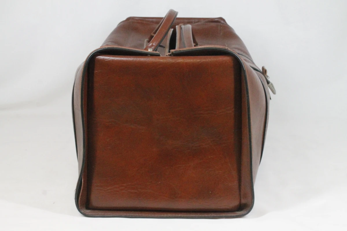 Vintage bruine lederen weekendtas - foto 4