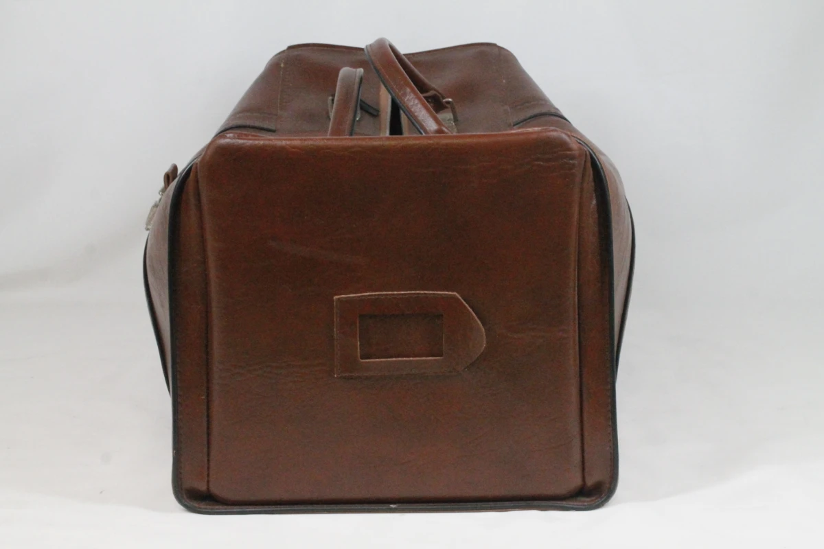 Vintage bruine lederen weekendtas - foto 3