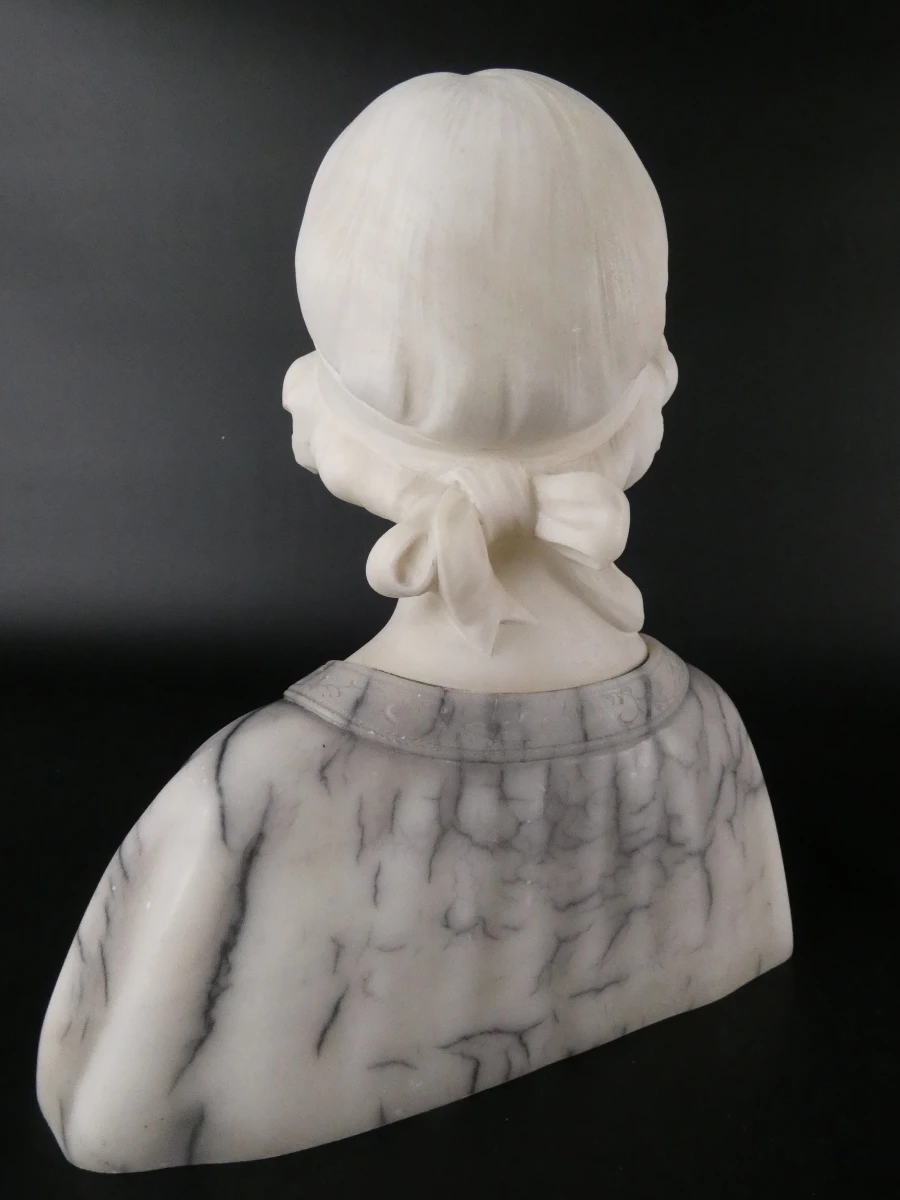 Decoratieve art-nouveaubuste van een jong meisje, V. Vaerenbergh - foto 6
