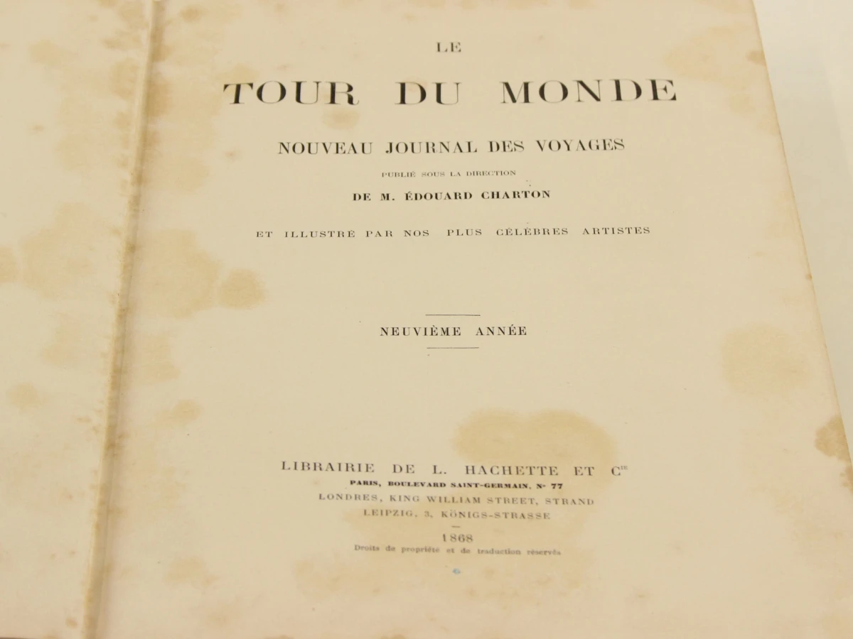 Lot van 2 Le Tour du Monde boeken - 1868 & 1869 - foto 3