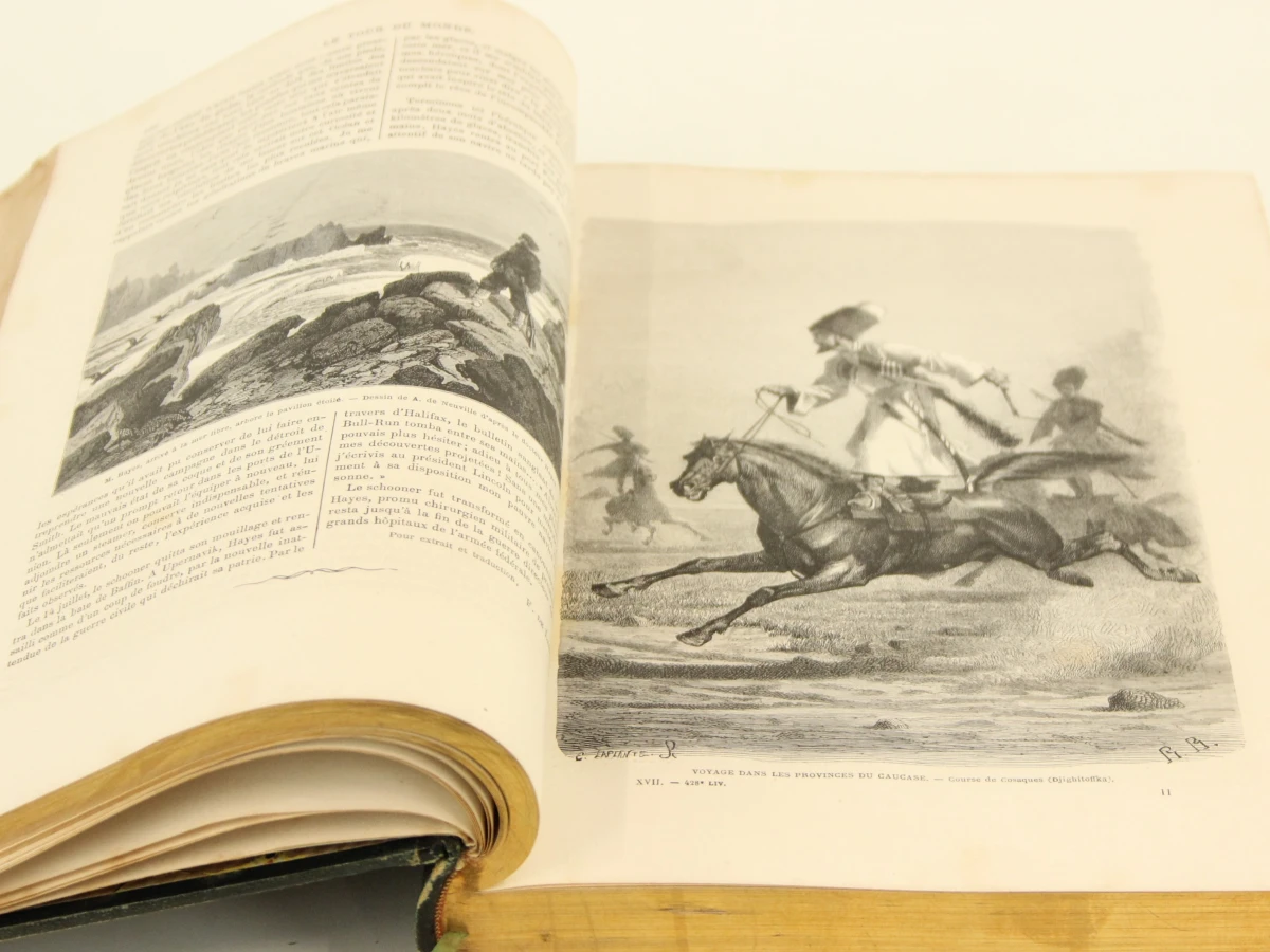 Lot van 2 Le Tour du Monde boeken - 1868 & 1869 - foto 5