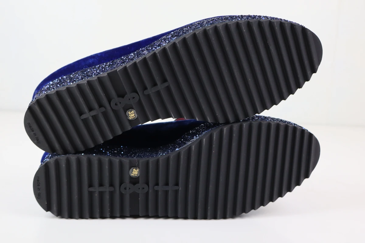 181 Designer Loafers Blauw Fluweel - Maat 39,5 - foto 5