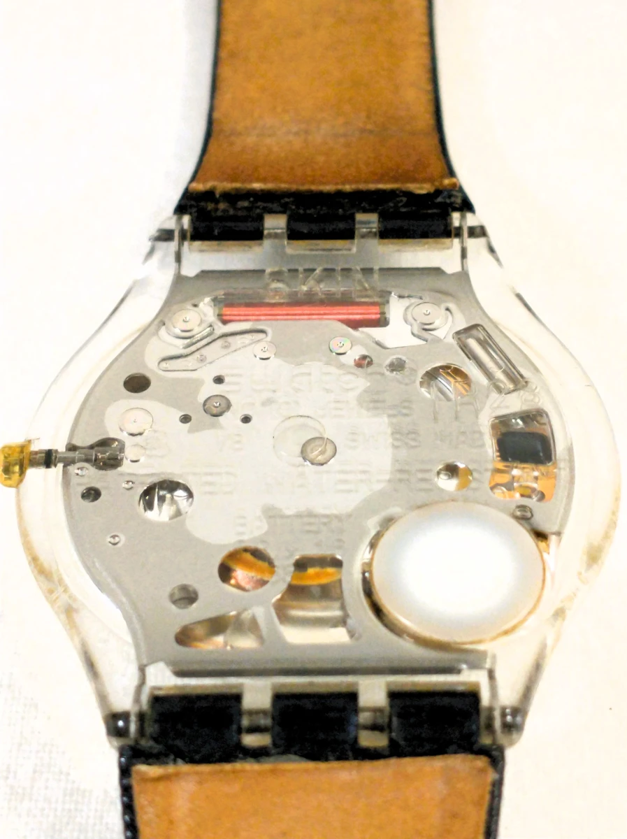 2 vintage Swatch polshorloges met lederen band - foto 4