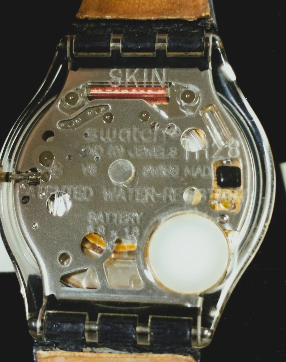 2 vintage Swatch polshorloges met lederen band - foto 5