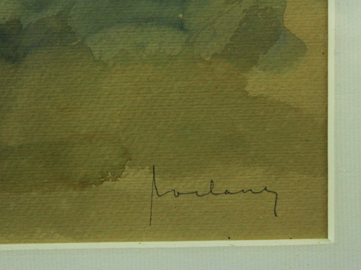 Karel Roelants (1921–1999) aquarel 1987 "Mist" - foto 5