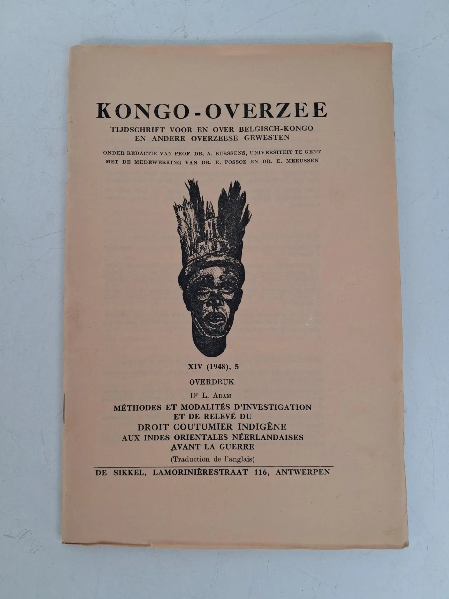 Kongo-Overzee : Méthodes et modalités d'investigation et de relevé du droit coutumier indigène aux Indes Orientales Néerlandaises avant la guerre"