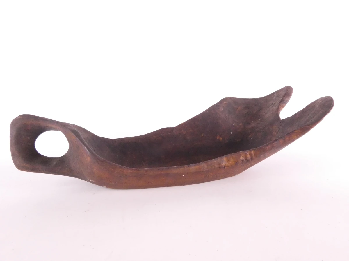 Vintage handgesneden houten trog - foto 2