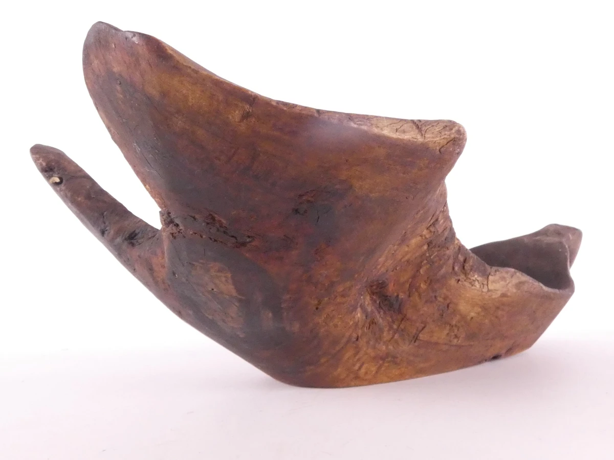 Vintage handgesneden houten trog - foto 5