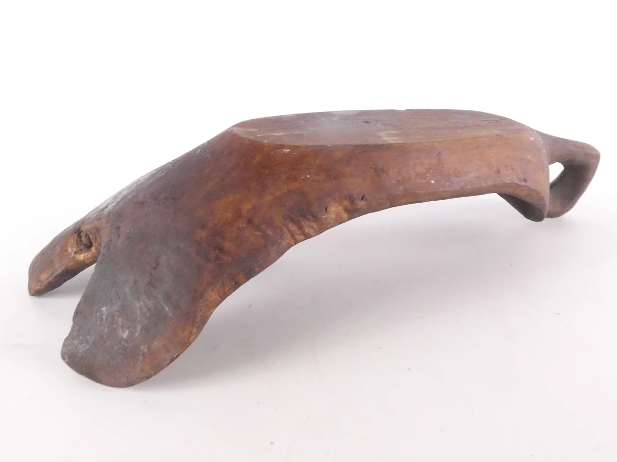 Vintage handgesneden houten trog - foto 9