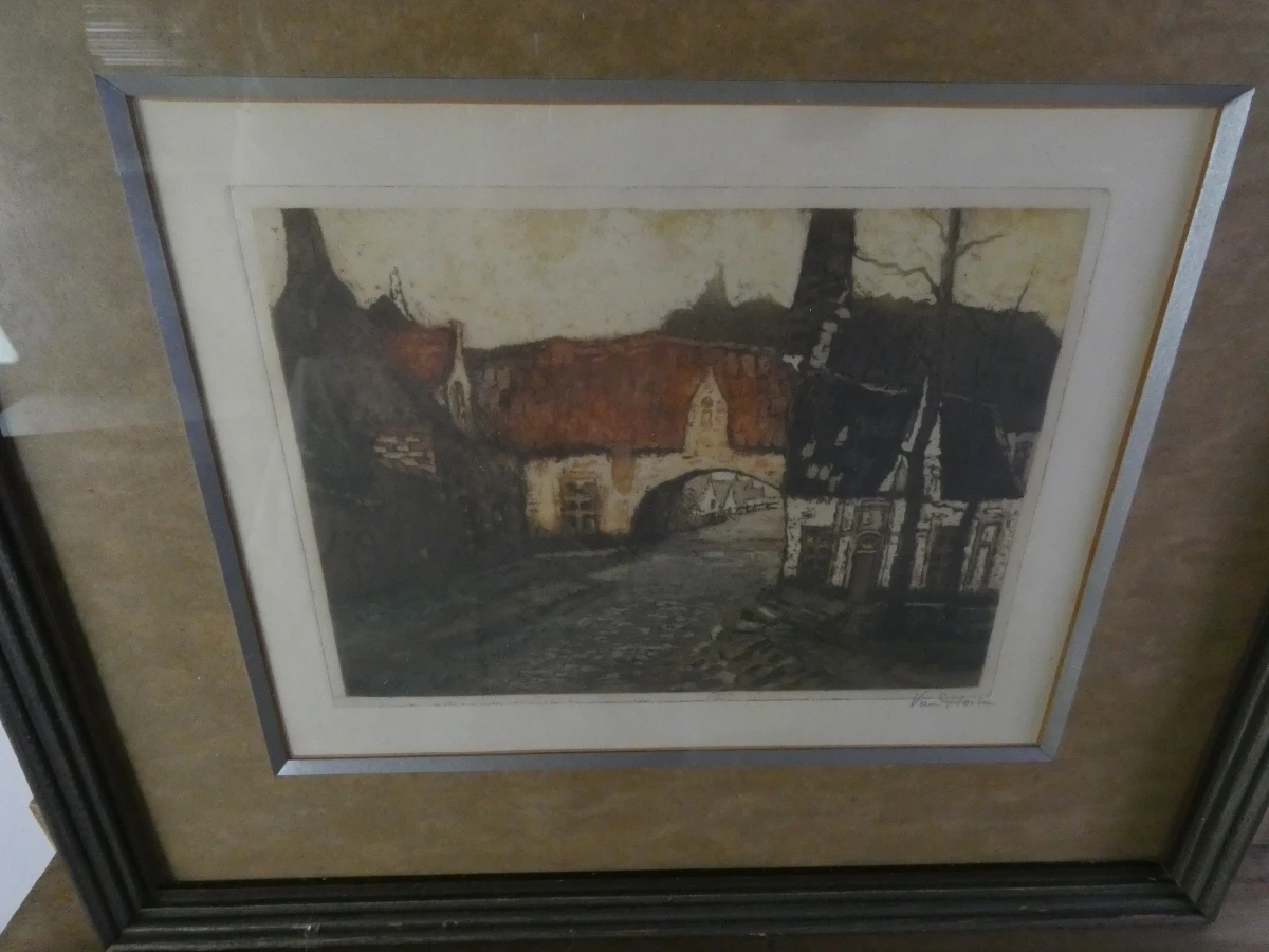 Paar vintage kleuretsen van historisch Brugge - Alfred Van Neste - foto 3