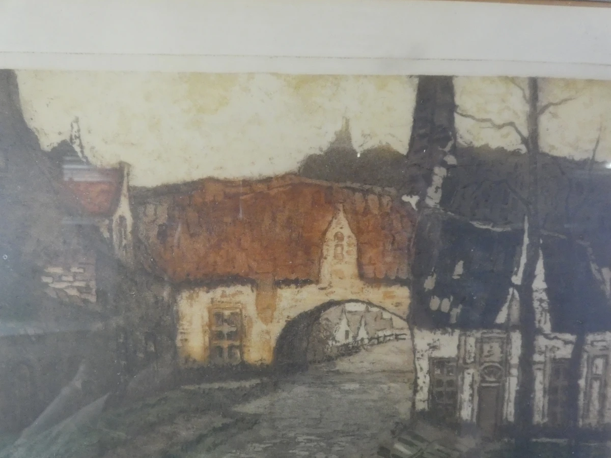 Paar vintage kleuretsen van historisch Brugge - Alfred Van Neste - foto 4