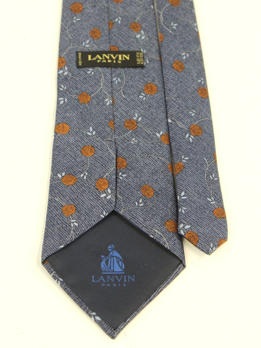 Lot van 4 vintage zijden designerstropdassen - Yves Saint Laurent, Christian Dior, Valentino & Lanvin - foto 6