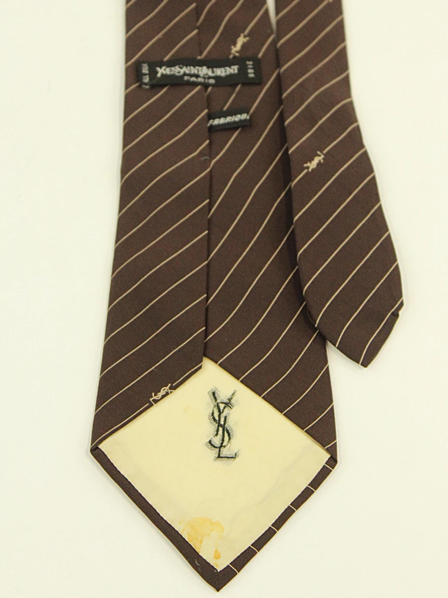Lot van 4 vintage zijden designerstropdassen - Yves Saint Laurent, Christian Dior, Valentino & Lanvin - foto 7