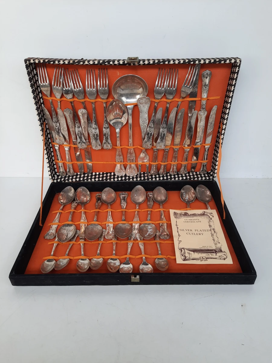 Klassiek Verzilverd Luxe Bestek (Met Certificaat) – Italiaans Vintage
