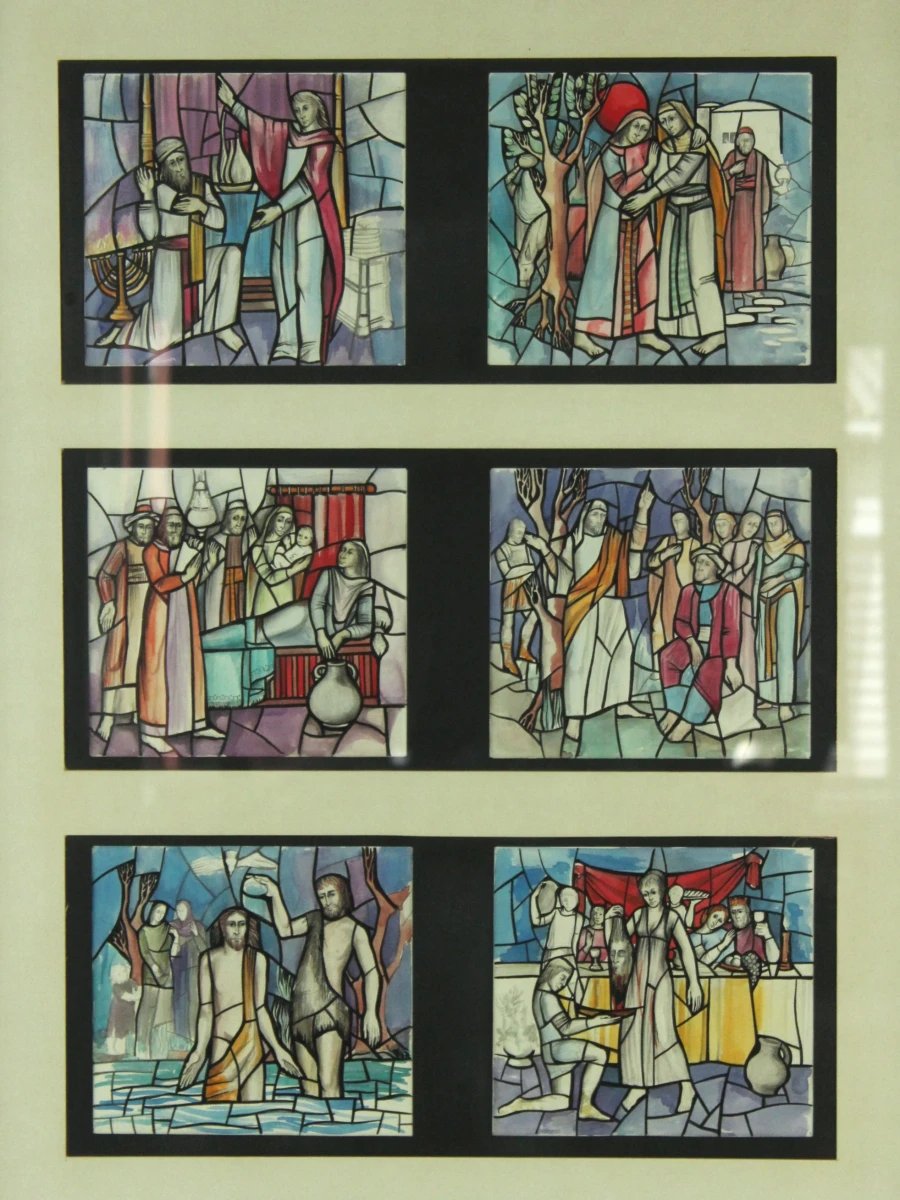 Ria Hendrix (°1951) – voorontwerp glasramen Sint-Janskerk, Sint-Niklaas - foto 2