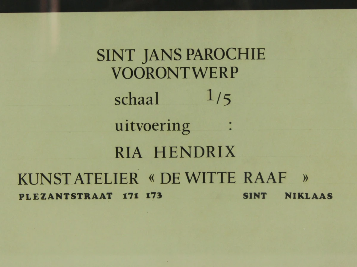 Ria Hendrix (°1951) – voorontwerp glasramen Sint-Janskerk, Sint-Niklaas - foto 3