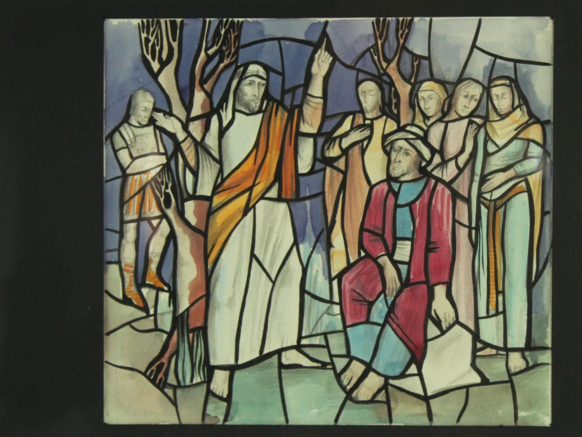 Ria Hendrix (°1951) – voorontwerp glasramen Sint-Janskerk, Sint-Niklaas - foto 7