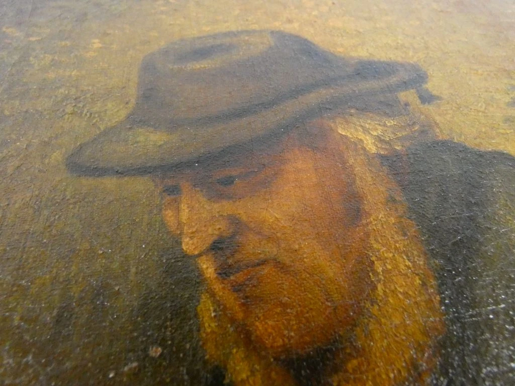 Schilderij - Jager met jachthonden in een landschap - foto 2