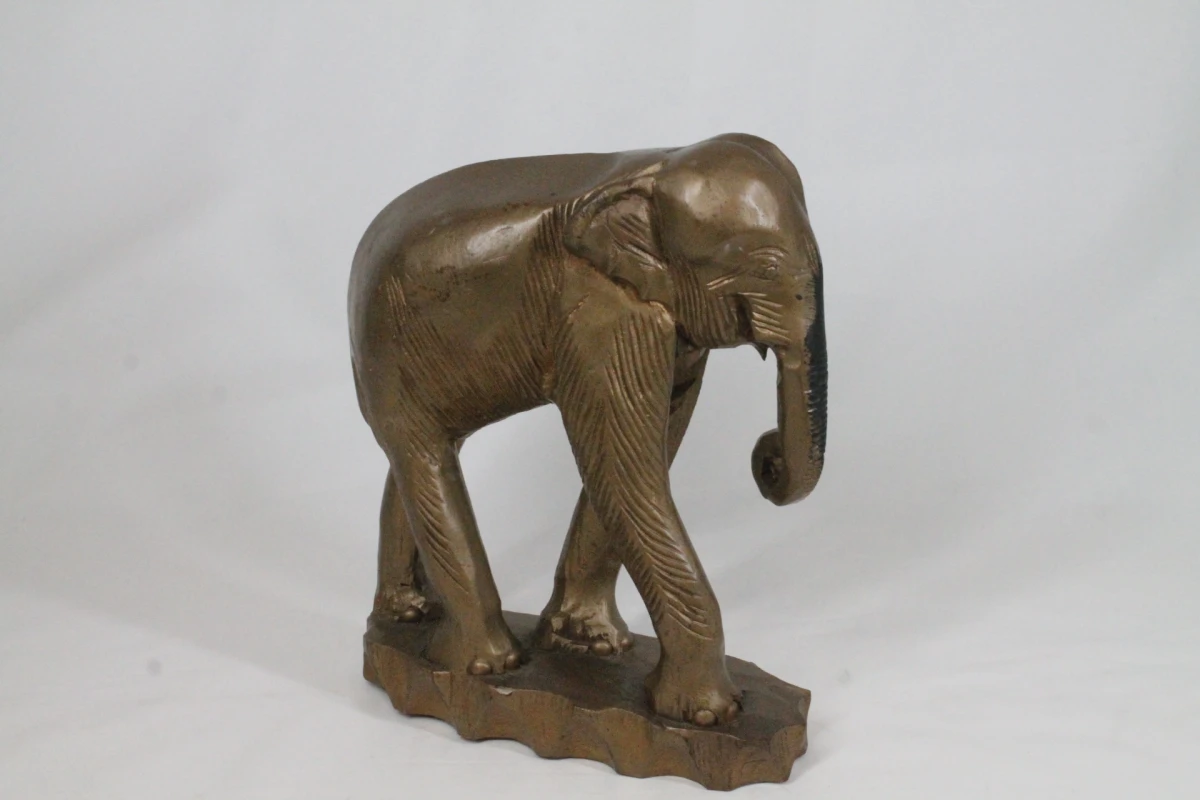 Handgesneden houten olifant - foto 2