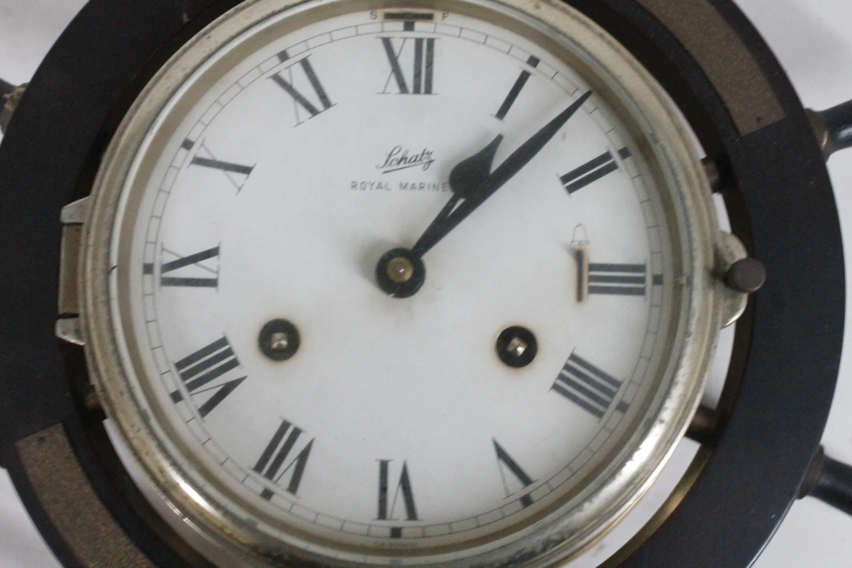 Vintage mechanische scheepsklok - foto 7